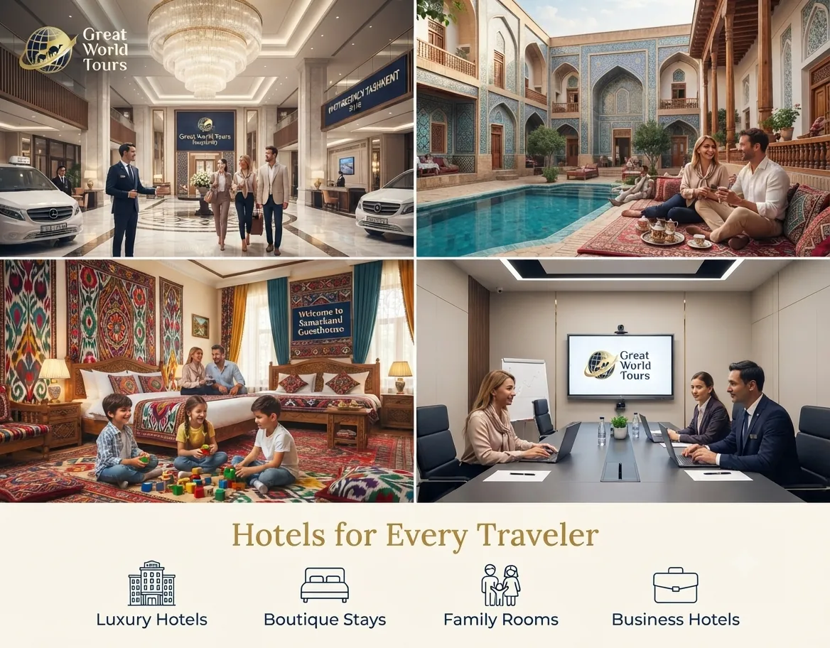 Hotel and private apartment booking in Uzbekistan