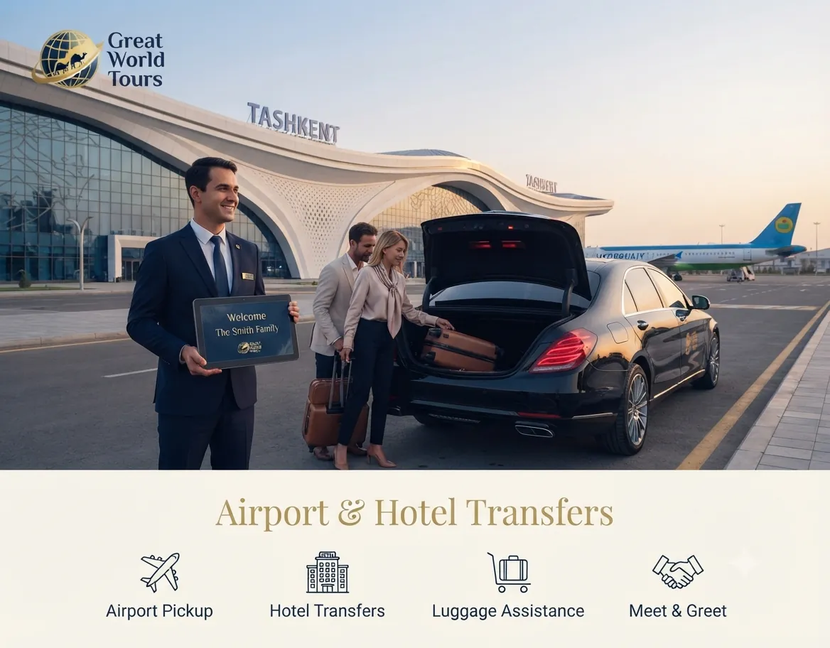 Chauffeur driven vehicle for executive family and multi-day Uzbekistan travel