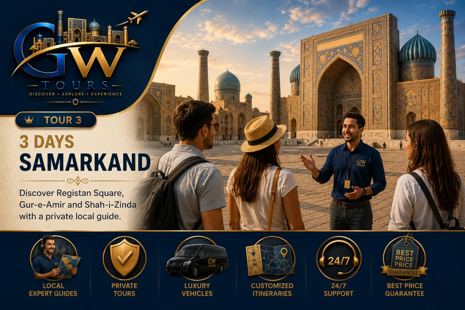 3 Days Samarkand Tour – Registan Square