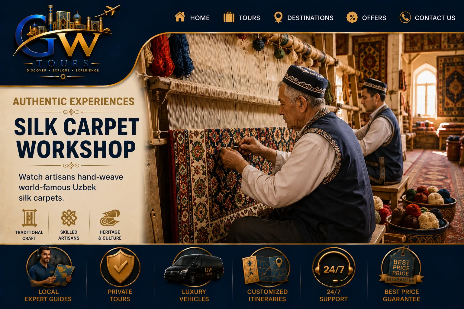 Silk Carpet Workshop Uzbekistan