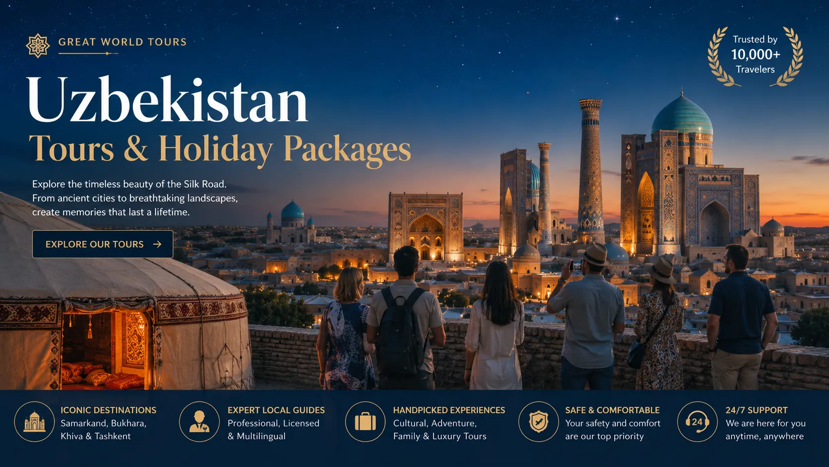 Uzbekistan Tours and Packages - Yurt Camp Under the Stars