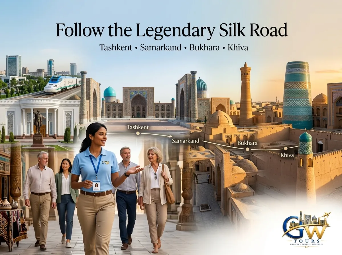 Silk Road Multi-Day Itinerary - Tashkent Samarkand Bukhara Khiva