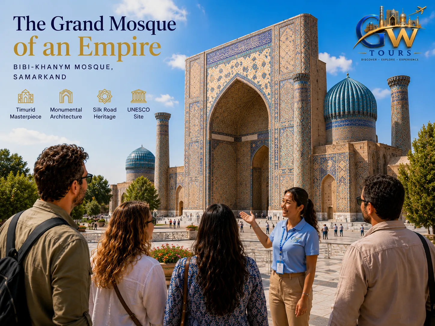Bibi-Khanym Mosque in Samarkand, Uzbekistan – One of Central Asia's Largest Historic Mosques
