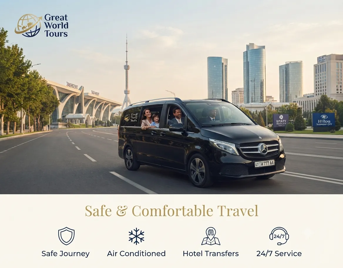 Family and international visitor airport transfers Uzbekistan