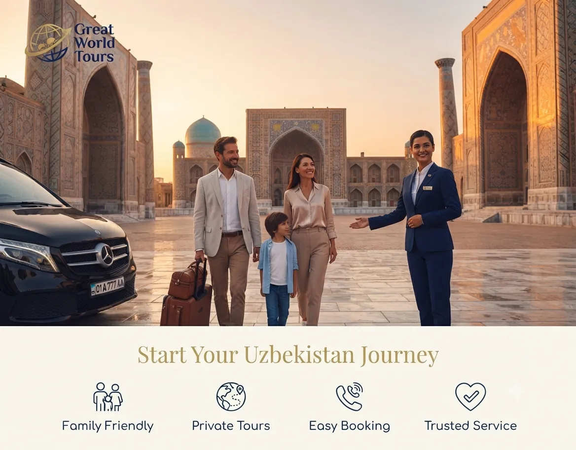 Private airport transfer and welcome pickup in Uzbekistan