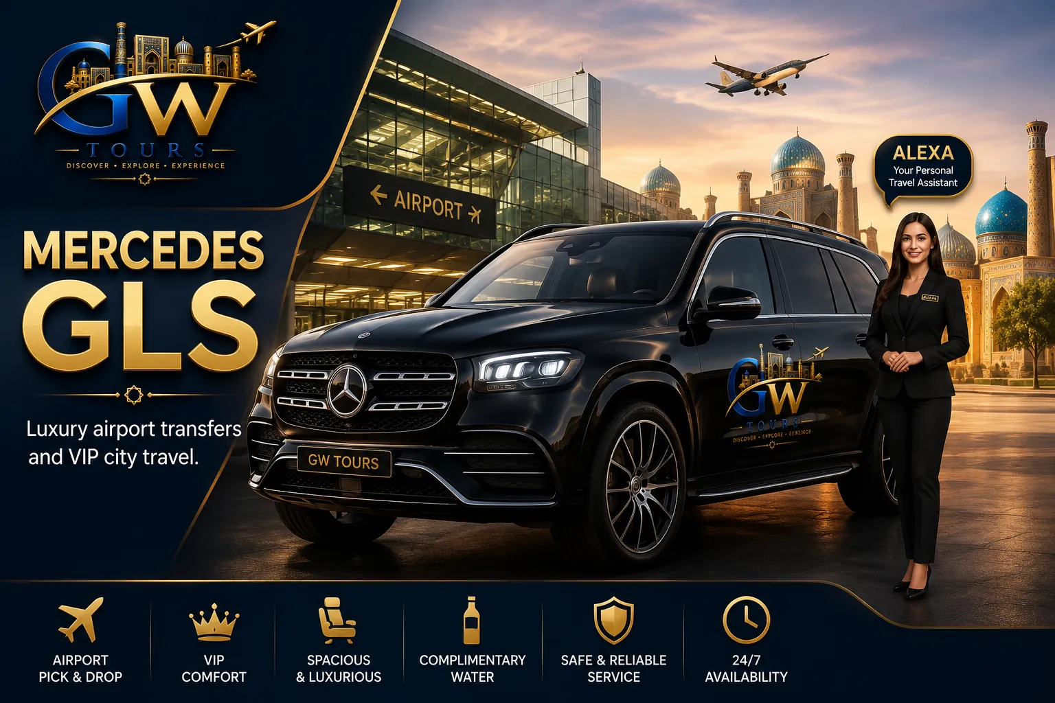 Mercedes GLS Airport Transfer Uzbekistan