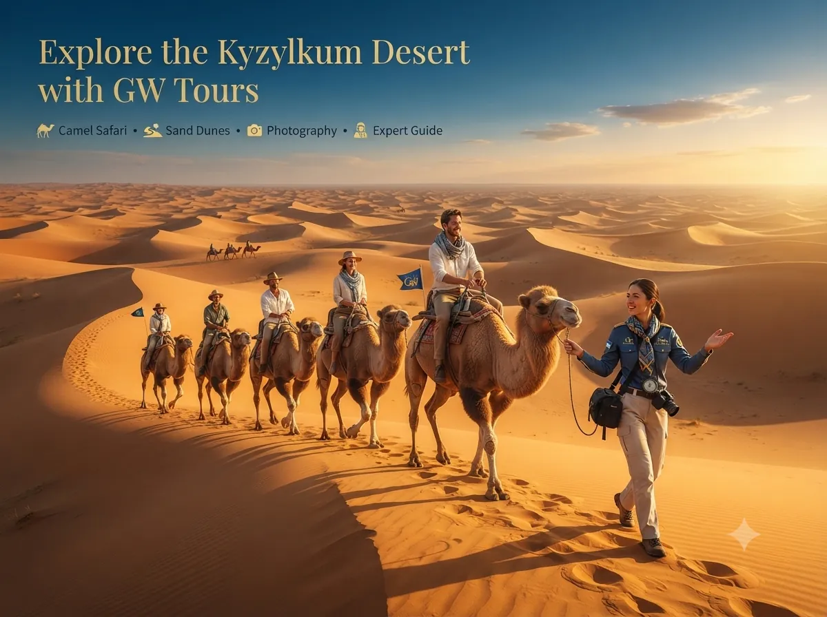 Comfortable yurt accommodation prepared for an overnight desert stay