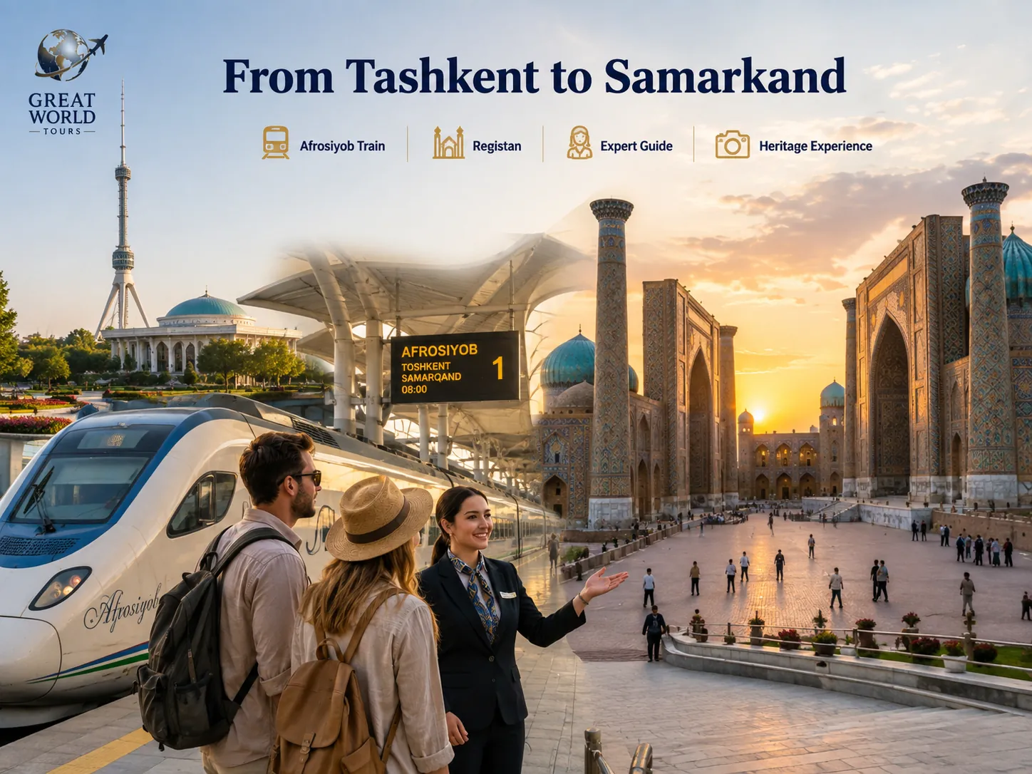 Uzbekistan travel landscape on the Silk Road