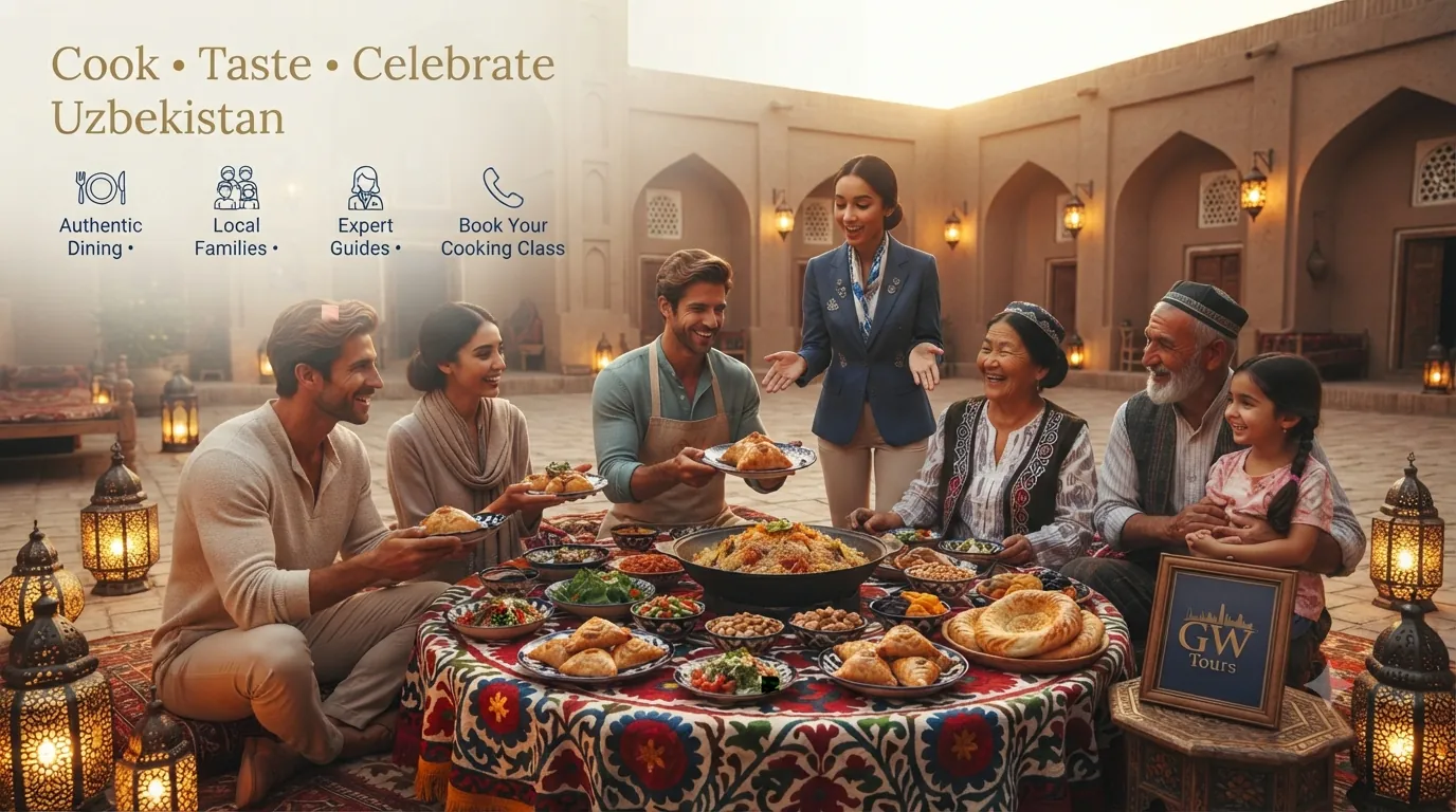 Silk Road itinerary enriched by a cooking class in Uzbekistan