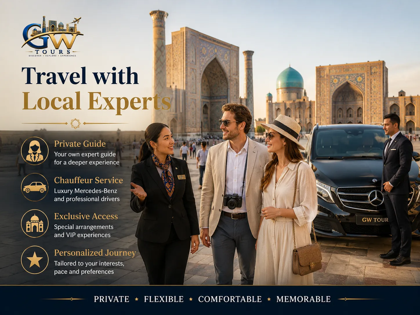 Private cultural travel through Uzbekistan with Great World Tours
